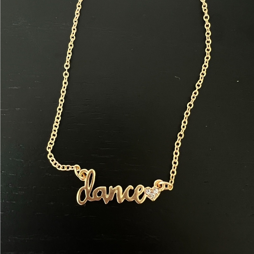 Gold 'Dance' Necklace with Heart Accent